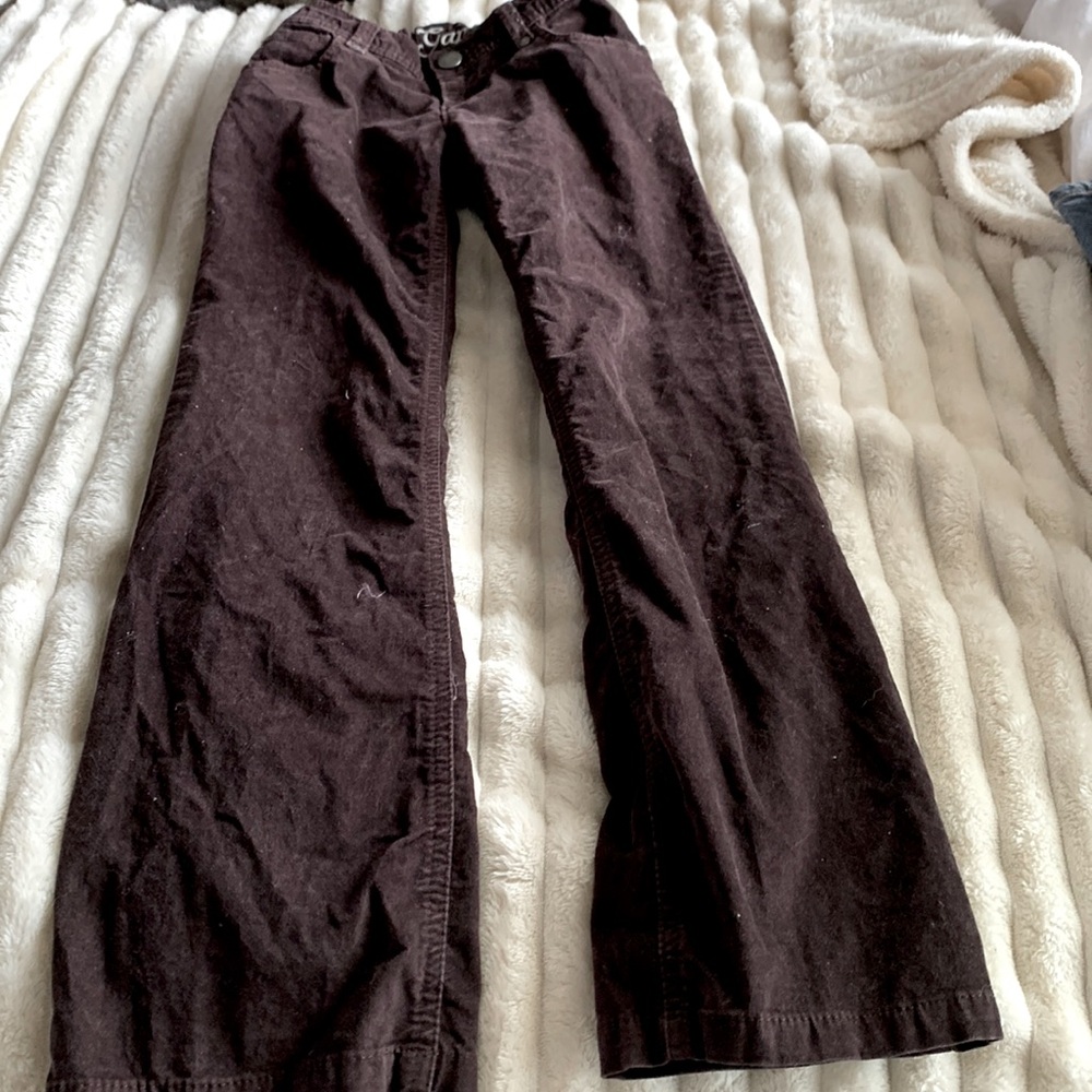 Gap girls bell bottom velvet jeans